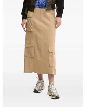 Desigual Cargo-Pocket Midi Skirt - Natural
