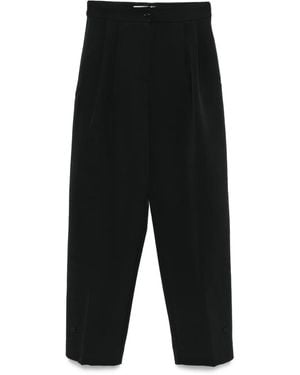 Frankie Shop Pleated Buttoned Pants - Black