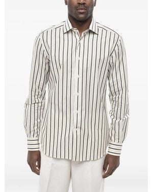 Corneliani Striped Shirt - White