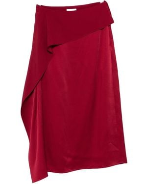Erdem Draped Midi Skirt - Red
