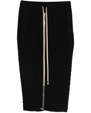 Rick Owens Drawstring Zip Midi Skirt - Black