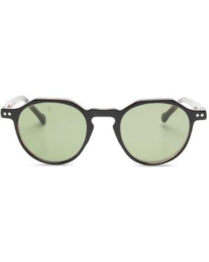 Lesca Icon Round-Frame Sunglasses - Green
