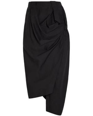 Issey Miyake Draped Asymmetric Trousers - Black