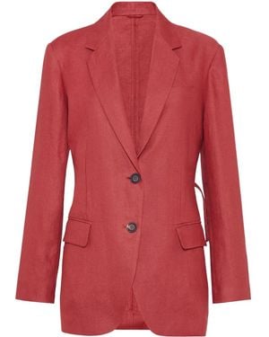 Brunello Cucinelli ギャバジン ジャケット - レッド