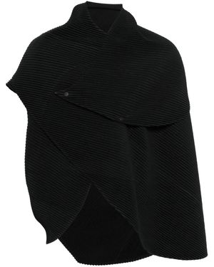 Homme Plissé Issey Miyake Pleated Button Jacket - Black