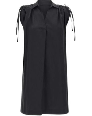 Kaos Gathered-Detail Dress - Black