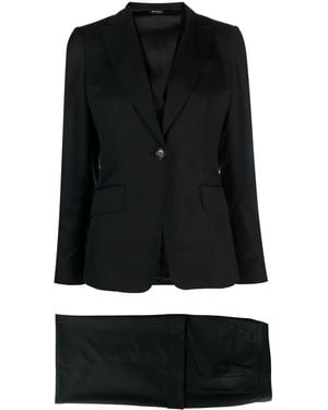 Kiton Single-Breasted Virgin-Wool Suit - Black