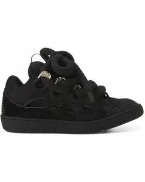 Lanvin Curb Snake Sneakers - Black