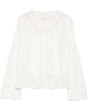 Doen Hillock Lace-Detail Blouse - White