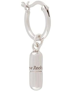 True Rocks Pill Hoop Earring - Blanco