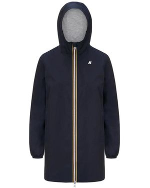 K-Way Sophie Hooded Coat - Blue