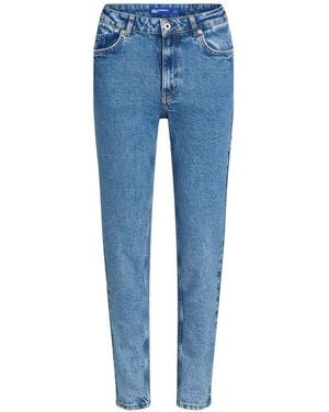 Karl Lagerfeld Halbhohe Tapered-Jeans - Blau