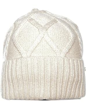 ARMANI EXCHANGE Gorro De Punto De Ochos De Canalé - Blanco