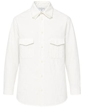 Yohji Yamamoto Chemise Matelassée À Triple Col - White