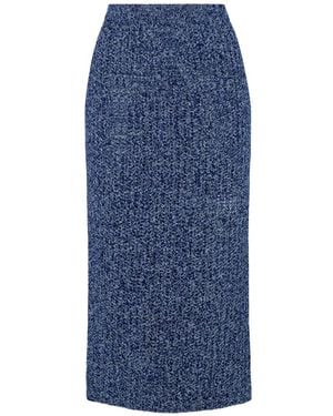 Escvdo Manabi Pencil Midi Skirt - Blue