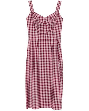BLAKLACE Straps Checkered Dress - Purple