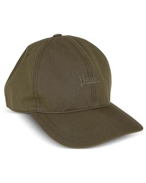 Herno Casquette À Design Ton Sur Ton - Green