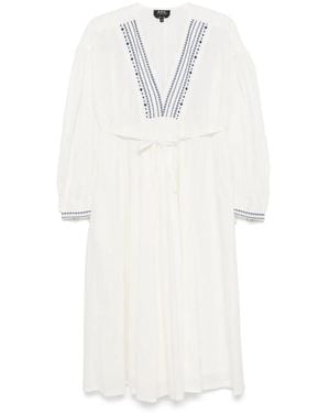 A.P.C. Anni Midi Dress - White