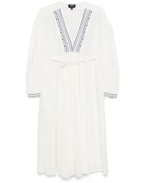 A.P.C. Anni Midi Dress - White