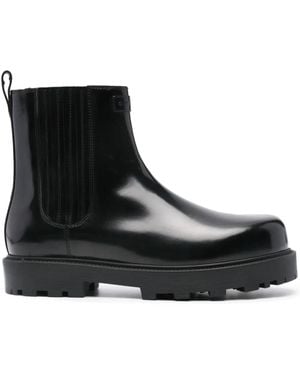 Givenchy エナメルレザー チェルシーブーツ - ブラック