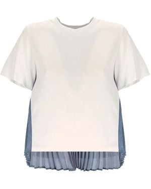 Emme T-Shirt À Empiècement Plissé - White