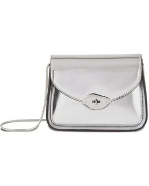 Mulberry Mini Lana Turn-Lock Chain-Strap Cross Body Bag - White