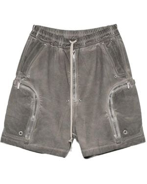 Rick Owens Bauhaus Zip-Detail Cargo Shorts - Grey