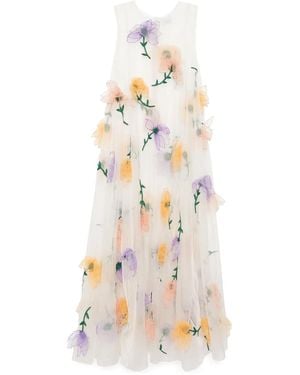 Ashish Embroidered Dress - White