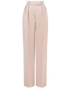 Alex Perry Pleated Trousers - White
