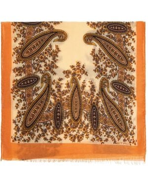 Etro Paisley-print scarf - Mettallic