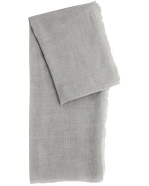 AMA Pure Frayed Scarf - Grey