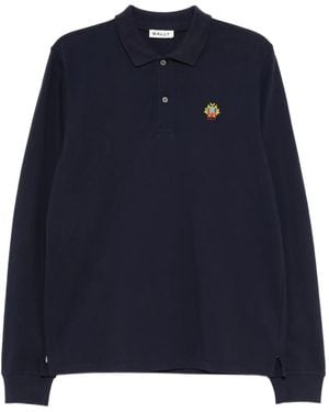 Bally Poloshirt Mit Logo-Stickerei - Blau
