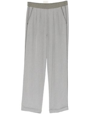 Tom Ford Pantaloni A Quadri - Grigio