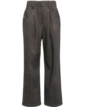 Goen.J Denim Broek Met Wijde Pijpen - Grijs