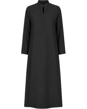 Ter Et Bantine Band-Collar Midi Dress - Black