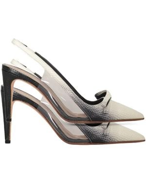Red(V) Bow-Detail Slingback Pumps - Metallic