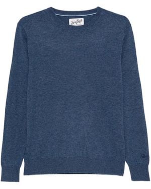 MC2 Saint Barth Fine-Knit Crew-Neck Sweater - Blue