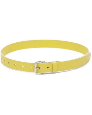 AURALEE Roller-Buckle Belt - Yellow