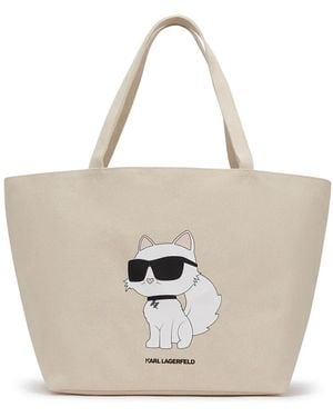 KARL LAGERFELD Ikon Choupette Tote Bag - White