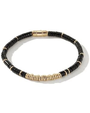 John Hardy 14Kt Onyx Beaded Bracelet - Metallic