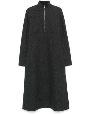 Jil Sander Virgin Wool Midi Dress - Black