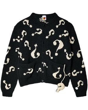 Sky High Farm Question Mark Cardigan - Black