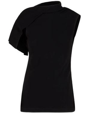 Loewe Camiseta Asimétrica Con Detalle A Capas - Negro