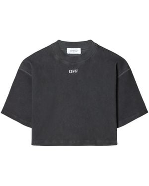 Off-White c/o Virgil Abloh ロゴ Tシャツ - ブルー