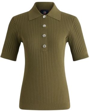 Fusalp Vera Ribbed Polo Shirt - Green
