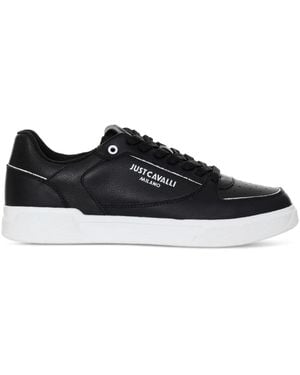 Just Cavalli Logo-Print Sneakers - Black