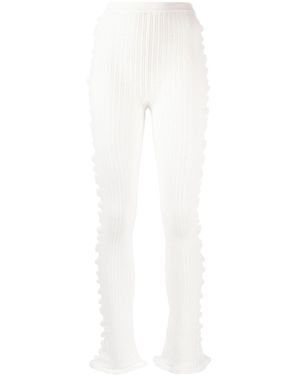 Acne Studios Crochet-Knit Leggings - White