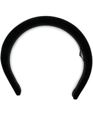 Miu Miu Haarband Mit Logo-Schild - Schwarz