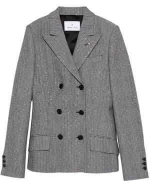 Manuel Ritz Chevron Blazer - Grey