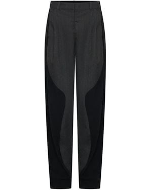 Christopher Esber Pantalones Torrent A Rayas Diplomáticas - Negro